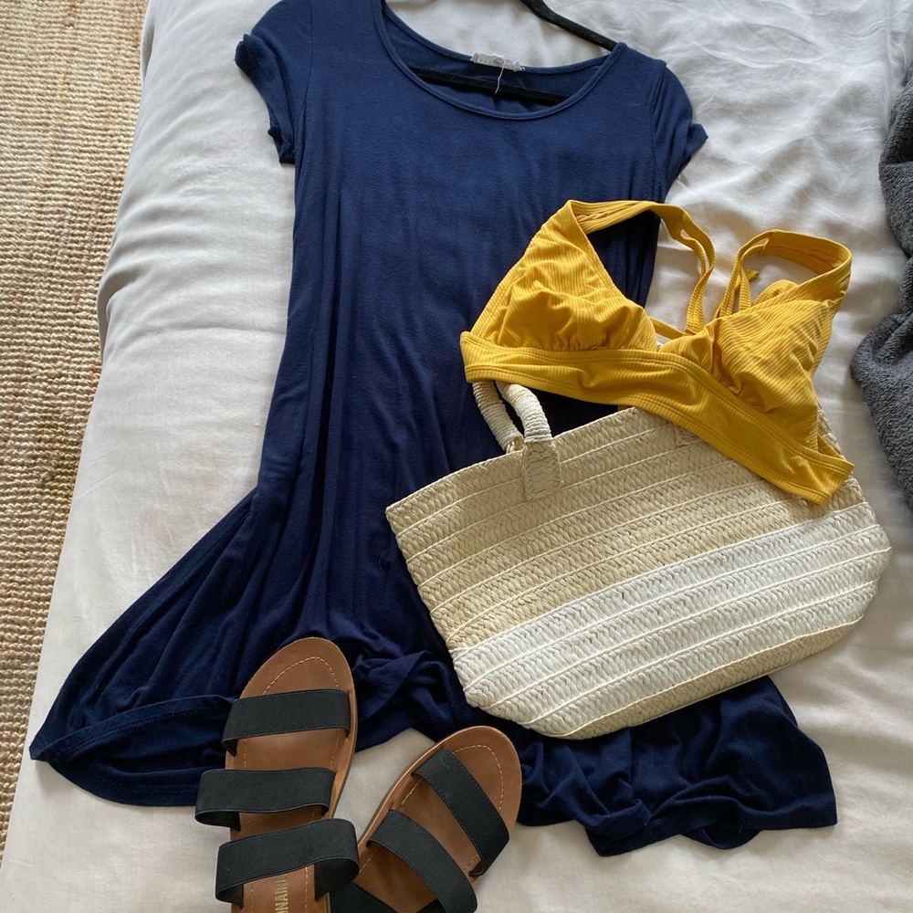 Socialite Blue Short Sleeved Dress